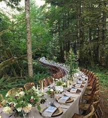 Mariage Dans Les Bois Foret Table De Banquet Autour Des Arbres Forest Wedding Reception Outdoor Wedding Summer Garden Party