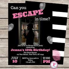Girl S Escape Room Birthday Party Invitation Game Mystery Etsy Party Invitations Printable Girl Birthday Party Invitations Escape Room