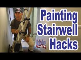 Step ladder, 4 ft., up to 300 lb. Painting A Stairwell Handyman Hacks Painting In High Tight Spaces Youtube