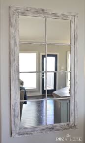 Shop unique mirrors like frameless mirrors and sunburst mirrors. Diy Rh French Window Pane Oversized Mirror The Rozy Home Cheap Mirrors Old Window Panes Mirror Repurpose