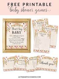 Elephant Baby Shower Games Free Printable For Girls Free Baby Shower Baby Shower Vintage Girl Baby Shower Vintage