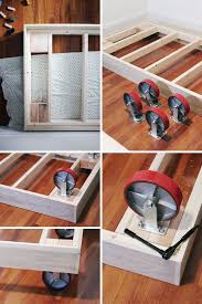The legs pictured below are made to replace wheels. Project Little Smith Diy Bed On Wheels Diy Bed Small Bedroom Organization Diy Furniture