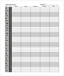 24 Appointment Schedule Templates Doc Pdf Free