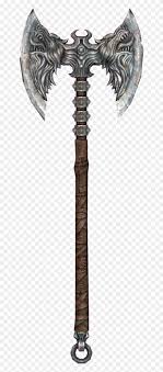 Glass is my favourite in skyrim lol. Ax Drawing Double Bladed Axe Skyrim Axe Hd Png Download 786x1844 5272759 Pngfind