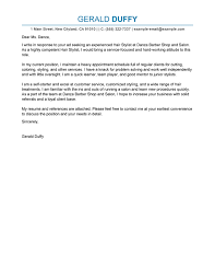 Best Salon Hair Stylist Cover Letter Examples Livecareer
