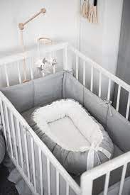 White Grey Linen Flax Baby Nest For A Girl Or Boy Baby Sleeping Bed Newborn Snuggle Nest Double Sided Nest For Baby Sleeping Bed Baby Sleeping Bed Baby