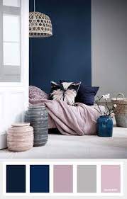 navy blue mauve and grey color palette slaapkamerideeen slaapkamer slaapkamer interieur