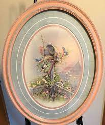Maybe you would like to learn more about one of these? Homco Home Interiors Picture Oval Frame Pink Blue Mailbox Blue Birds Nest 19 Interior Pictures Home Interiors And Gifts Frame Pink