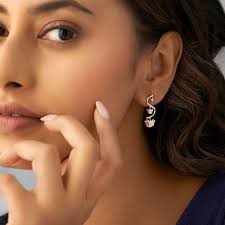 CaratLane Eretria Flora Diamond Drop Earrings