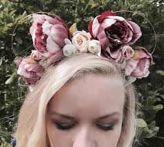 I made 30 pairs of minnie mouse ears for my daughter's second birthday party back in march. Purple Peony Disney Floral Wire Mickey Minnie Mouse Ear Etsy Minnie Mouse Ears Headband Floral Wire Flower Headpiece
