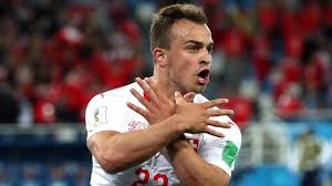 The puma switzerland 2021 away jersey allows you to show off your loyalty to xherdan shaqiri, granit xhaka and their international teammates in supreme comfort when they take to the field. World Cup 2018 Xherdan Shaqiri Granit Xhaka Make Albanian Nationalist Symbol