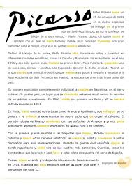 Una Biografia De Picasso Para Practicar El Preterito Indefinido La Pagina Del Espanol Imparare Lo Spagnolo Lezioni Di Spagnolo Spagnolo