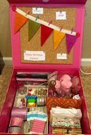 Useful Birthday Return Gifts For Kids Sewing Craft Box For Girl Birthday With Images Birthday Return Gifts Return Gifts For Kids Themed Gift Baskets