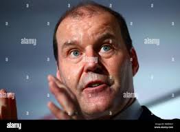 Christophe Weber (R), the CEO of Takeda Pharmaceutical Company Limited.  attends a press conference in Tokyo