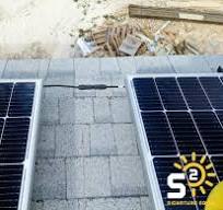 6in Asphalt Mini Rail With Flashing Roof Mount for Solar Panel | Black