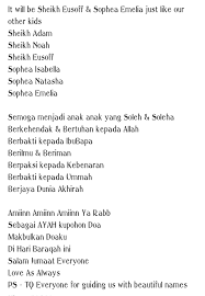 Selepas kejadian tersebut, isterinya hanya mendiamkan diri sehingga salah seorang anak kembar di. Dr Sheikh Muszaphar Dedahh Wajah Anak Pilih Nama Kembar Seperti Yang Dicadangkan Pengikutnya Teh Tarik Kaw