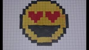 Accueil » modèles pixel art facile. Comment Dessiner Un Smiley Avec Les Yeux En Coeur Tuto Pixel Art Youtube
