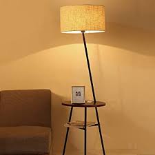 We believe in helping you find the product that is right for you. Buy Wellmet Modern Tripod Floor Lamp With Wooden Shelves Wood Floor Light With Table And Usb Ports Bedside Table For Bedroom End Table For Living Room Sofa Reading Light For Relax Black