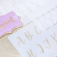 A beautifully illustrated word mat containing the the cursive alphabet with shapes. Calligraphy Cursive Alphabet Letter Number Cake Acrylic Stencil 1 5 Inch Set Of Four For Cake Airbrush Art And Craft Painting Stencils Templates Accessories Office Products Sek Pro De
