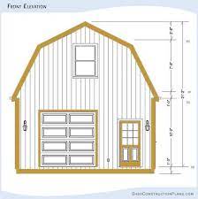 Since many pole barns use conventional rafter framing, any roof style can conceivably be used. Gambrel Roof Barn Shed Plans Blueprints 20 24 For Large Outbuilding