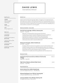 Use the best resumes of 2019 to create a resume in 2020 and land your dream job. Food Services Manager Resume Examples Writing Tips 2021 Free Guide