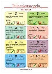 Teilbarkeitsregeln Wissensplakate 4 5 Klasse Lernen Tipps Schule Mathe Unterrichten Nachhilfe Mathe