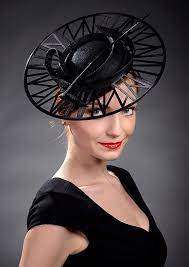 Black Designer Hat High Fashion Hat Haute Couture Hat Etsy Hat Designs Hat Fashion Couture Hats