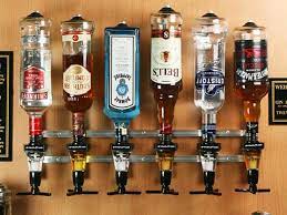 Rack And Pour Liquor Dispenser Getdatgadget Man Cave Home Bar Liquor Dispenser Man Cave Bar