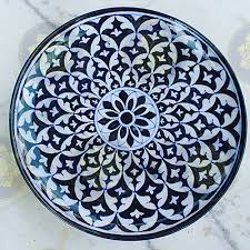 22 x 17 x 2.5 cm. Blue Ceramic Wall Plate Round Rs 10000 Piece Shri Nidhi Handicrafts Id 22098877512