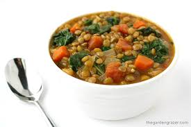 Lentil Spinach Soup Easy Vegan The Garden Grazer Recipe Lentil Recipes Spinach Soup Vegan Lentil Recipes