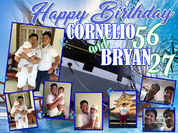 When there are no layouts available for download that fit your personal preferences, one option is to make your own layout. Double Birthday Celebration Tarpaulin Design Father And Son Marine Template