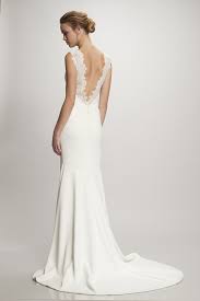 Gorgeous Nadia Stretch Crepe And Lace Wedding Dress Available At Carrie Karibo Bridal Ci Wedding Dresses Atlanta Preloved Wedding Dresses Clean Wedding Dress