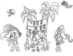 Jake and the neverland pirates coloring pages. Jake And The Neverland Pirates Having Party On The Beach Coloring Page Kids Play Color