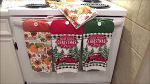 Diy hanging towel for the kitchen. Dollar Tree General Hanging Towel Diy Red Truck And Thanksgiving Youtube