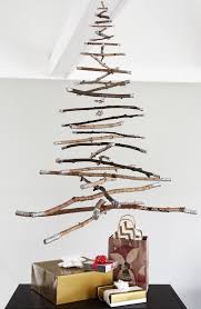 Find Out How To Make A Hanging Christmas Tree Mobile Out Of Twigs And Glitter Chr Twig Christmas Tree Small Space Christmas Tree Alternative Christmas Tree