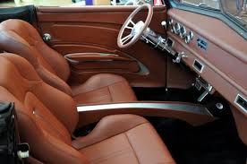 1937 Ford Custom Restoration Street Rod Interiors Interior Door Panels Console Peanut Butter Brown Black Tiburon Sheet Metal Street Rod Interior Truck Interior