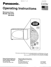 Demonstration mode this is to enable you to experiment setting various programs. Ap4m01 Microwave Oven User Manual 16601 Panasonic Appliance Of America