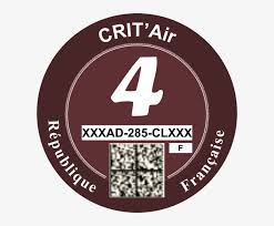 Vignette pollution crit'air ᐅ quelle vignette crit'air pour votre véhicule ? Brown Crit Air Vignette Class 4 France France Crit Air Sticker Free Transparent Png Download Pngkey