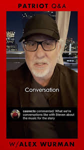 PATRIOT Q&A no.2 w/Alex Wurman: , Answering question from cr568879, “What  was the conversation like with Steven about the music for the story?”,  #StevenConrad #FilmComposer #Musician #MusicForTv ...