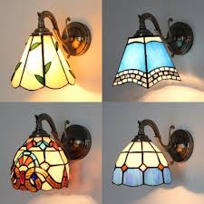 Mediterranean Style Dome Wall Light Glass And Metal 1 Light Colorful Tiffany Sconce Light For Restaurant Bar Takeluckhome Com