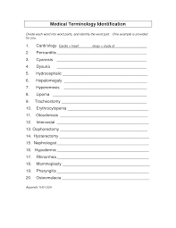 awesome medical terminology worksheets medical terminology