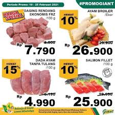 Farm table per 10 pcs. Ada Diskonan Hingga 40 Di Promo Giant Weekday 22 Februari 2021