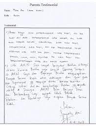 Bagi yang masih bingung untuk menyuarakan contoh. Ucapan Terima Kasih Autism Recovery Network Indonesia