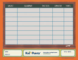 Homework Chart Kid Pointz