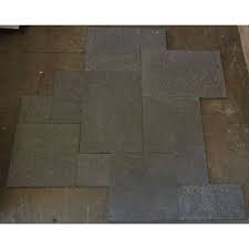Diamond Black Flamed French Pattern Granite Tile French Pattern Basalt Tile Granite