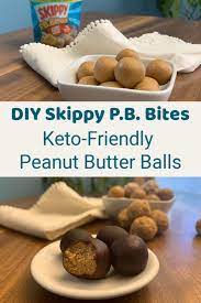 Diy Skippy P B Bites Seriously Addictive Keto Friendly Peanut Butter Balls Low Carb Recipes Dessert Butter Ball Cookies Recipe Peanut Butter Bites