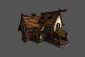Tiny Town 3d Model Max Fbx Tga 3d Model Fantasy Houses Free 3d Models