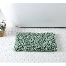Sweatt Ultra Absorbent Oversized Plush Shag Rectangle Cotton Blend Bath Rug Green Bathroom Rugs Seafoam Green Bathroom Shag Bath Rug