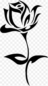 Tribal rose tattoo inked on upper back area of a women. Rose Tattoo Png Images Pngegg