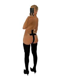 Kanye Wests wife Bianca Censori wears only body tape in pics